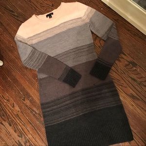 Pink and Grey Sweater Dress